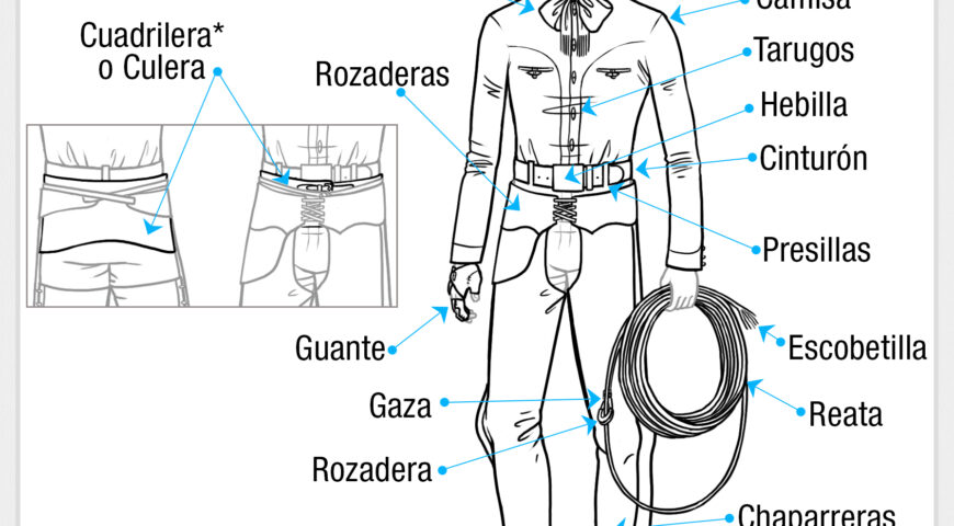 Nomenclatura del traje de charro
