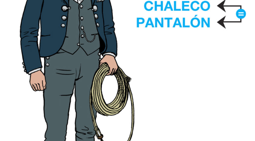 Colores y/o materiales en las tres prendas del traje de charro