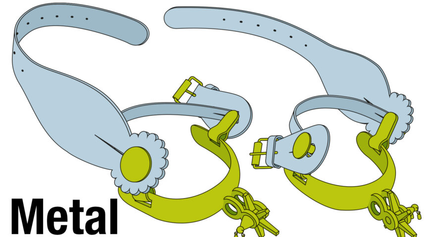 Materiales de las partes de las espuelas