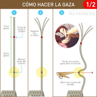 INSTRUCTIVO PARA HACER: Gaza, botón, rozadera y escobetilla