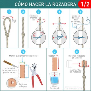 INSTRUCTIVO PARA HACER: Gaza, botón, rozadera y escobetilla