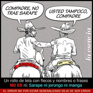 Sarapes de utilería en la charrería
