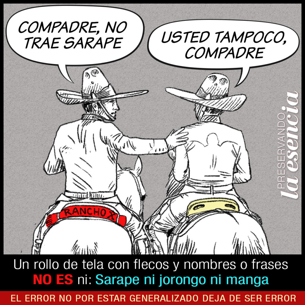 Sarapes de utilería en la charrería